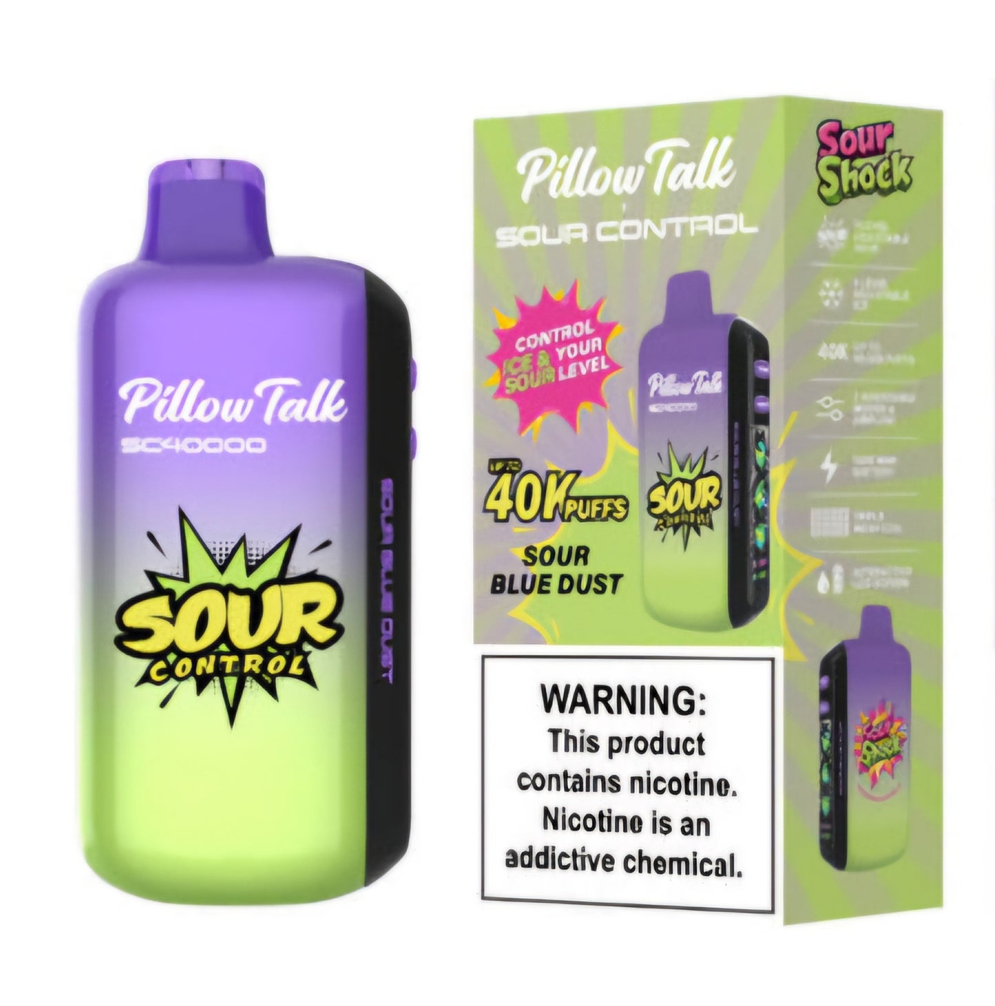 PILLOW TALK (adjustable ice, sour, sweet, and nic levels)