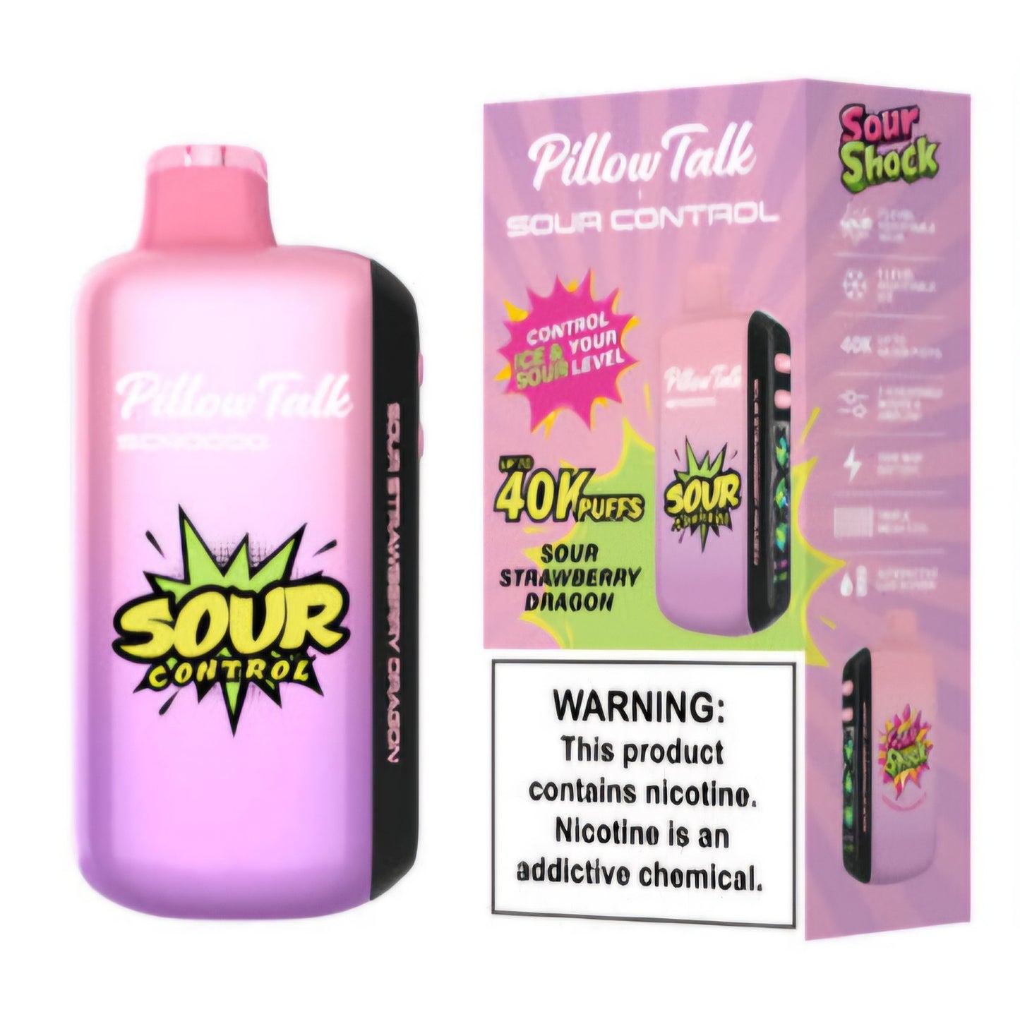 PILLOW TALK (adjustable ice, sour, sweet, and nic levels)