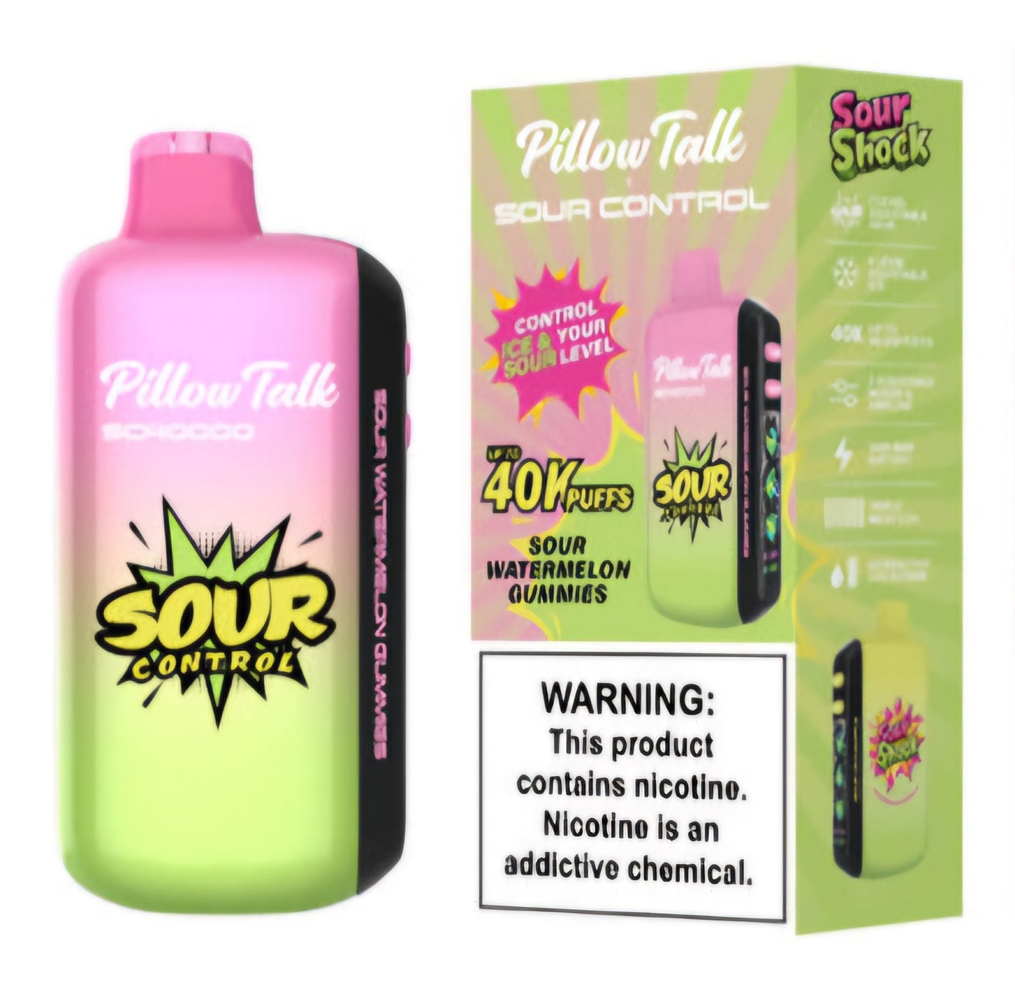PILLOW TALK (adjustable ice, sour, sweet, and nic levels)