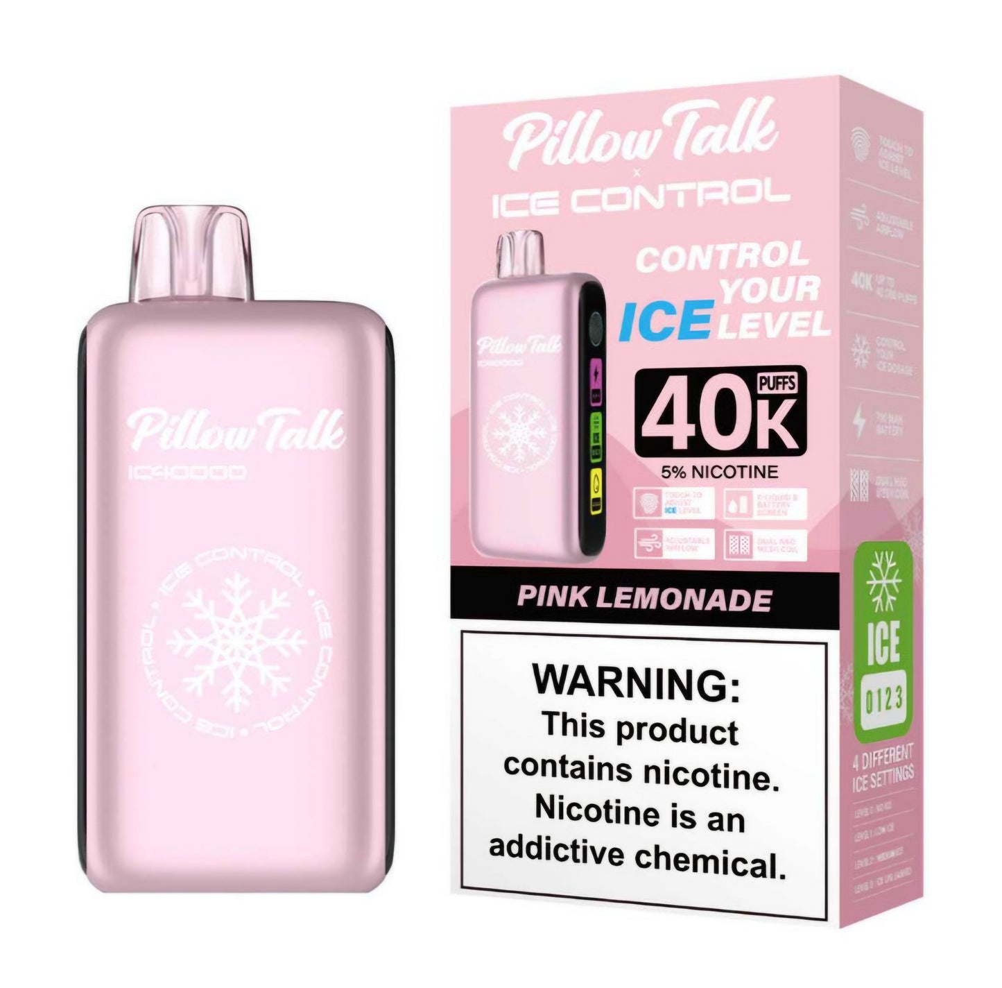 PILLOW TALK (adjustable ice, sour, sweet, and nic levels)