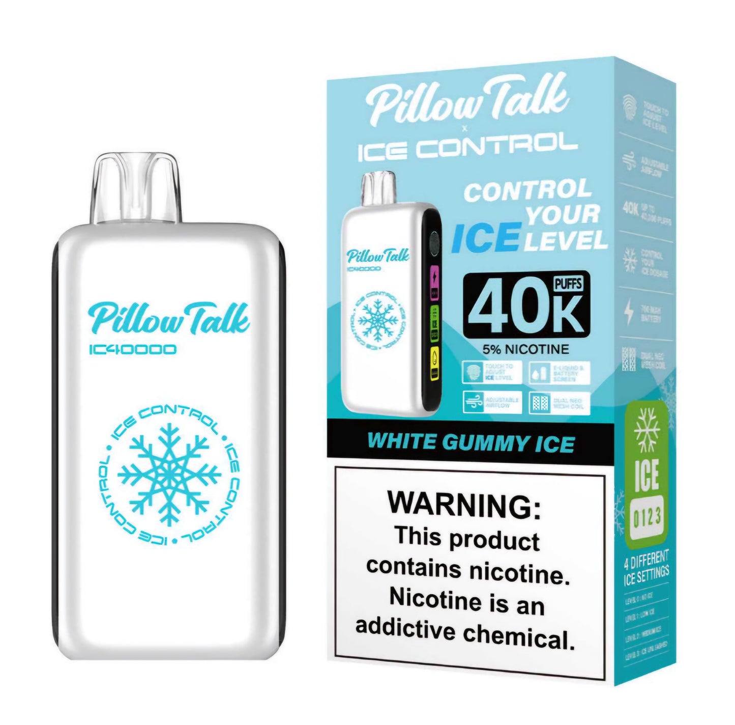 PILLOW TALK (adjustable ice, sour, sweet, and nic levels)