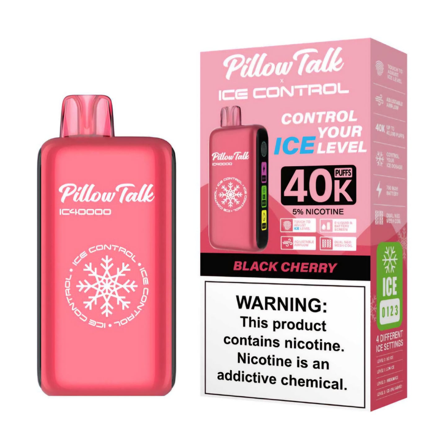 PILLOW TALK (adjustable ice, sour, sweet, and nic levels)