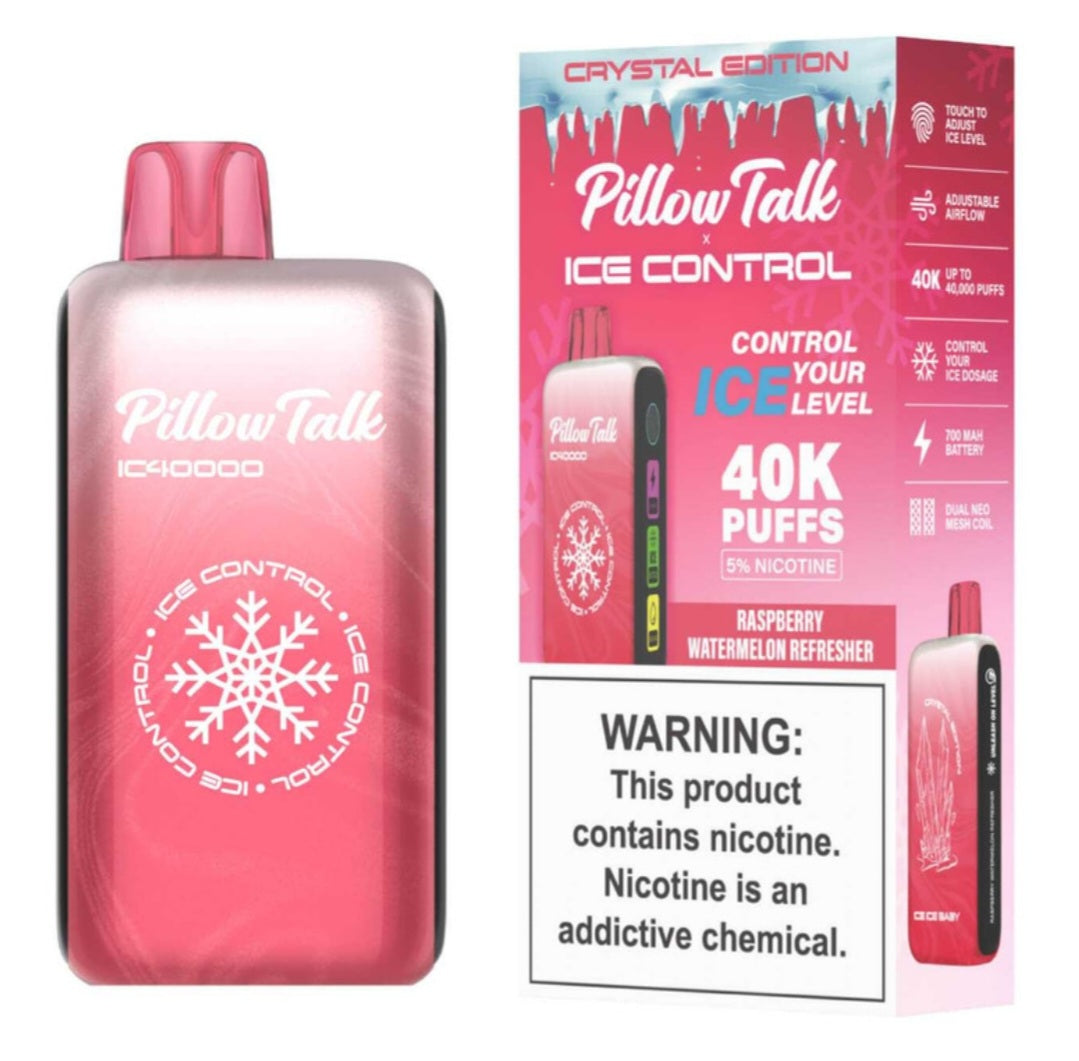 PILLOW TALK (adjustable ice, sour, sweet, and nic levels)