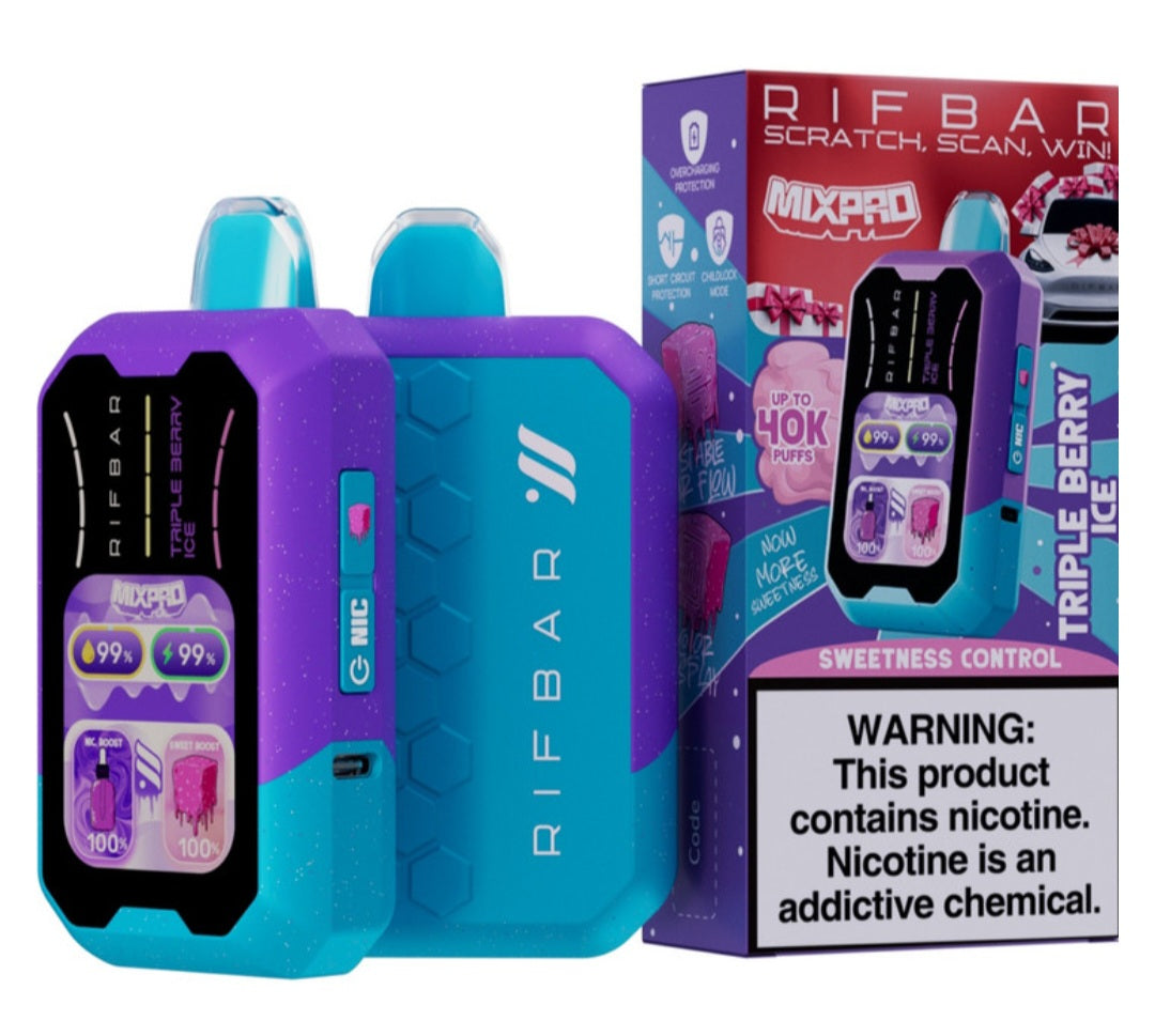 RIFBAR MIXPRO 40K (Ice, sweet, and nic control)